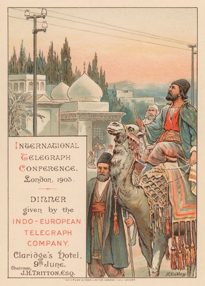 Dîner donné par la Indo-European Telegraph Company à l